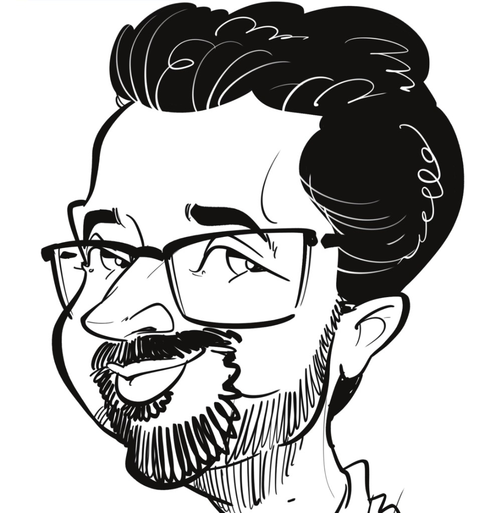 Arjun cartoon portrait